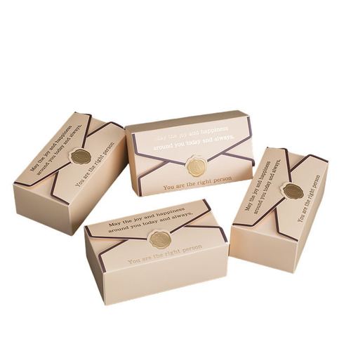 Wholesale souvenir box, simple ins style wedding candy box, creative Korean empty box, golden champagne color gift box