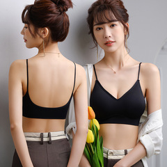Summer and Autumn New Arrival Beauty Backless Straps Wrap Bra Top Thin Bottom Thick Push-Up Bra Sexy Strappy Back Comfortable No Underwire Bra