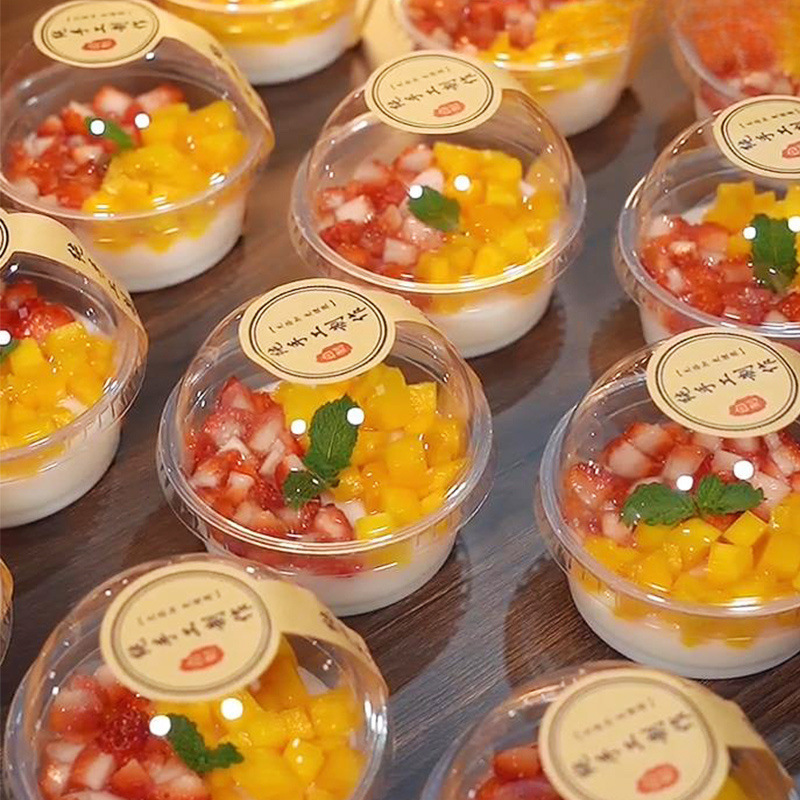 Pudding cup disposable double-skinned milk special bowl with lid…