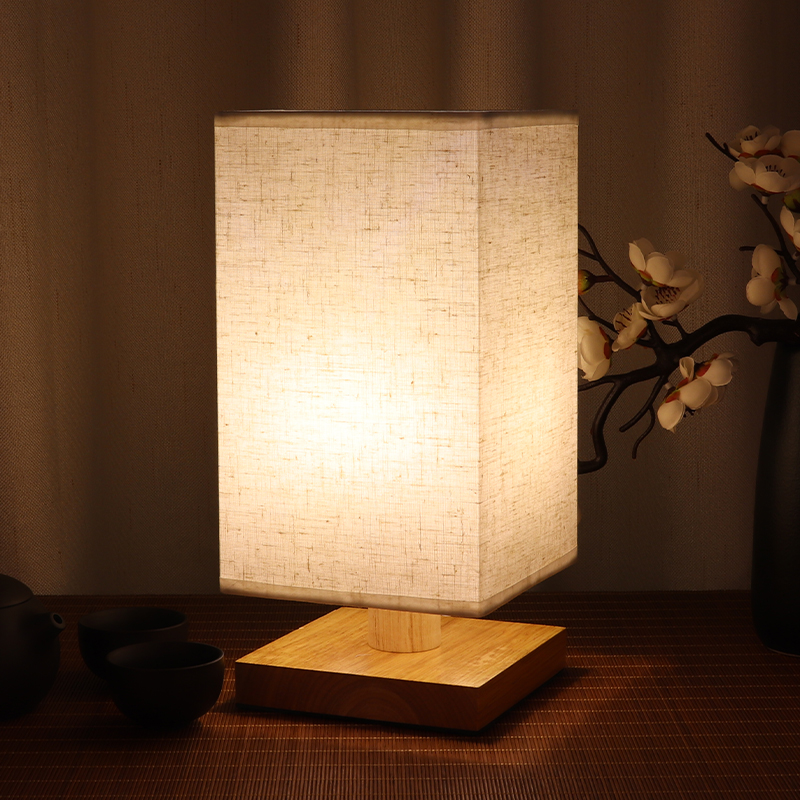 Handmade DIY Chinese Style Antique Table Lamp Bedroom Bedside Lamp Vintage Zen Style Calligraphy Guofeng Study Nightlight