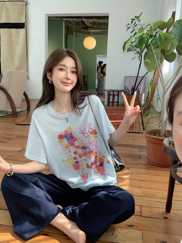张贝贝ibell莱赛尔天丝棉原色抽绳牛仔裤女高腰显瘦直筒阔腿裤女|undefined