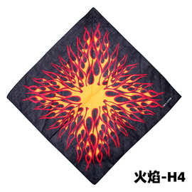 户外登山骑行印花包头hiphop登山户外嘻哈街舞全棉太阳火方巾帽子