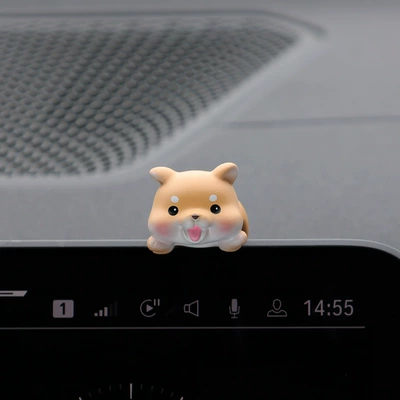 Center Console Screen Car | Car ornaments - shiba-inu-glue-included