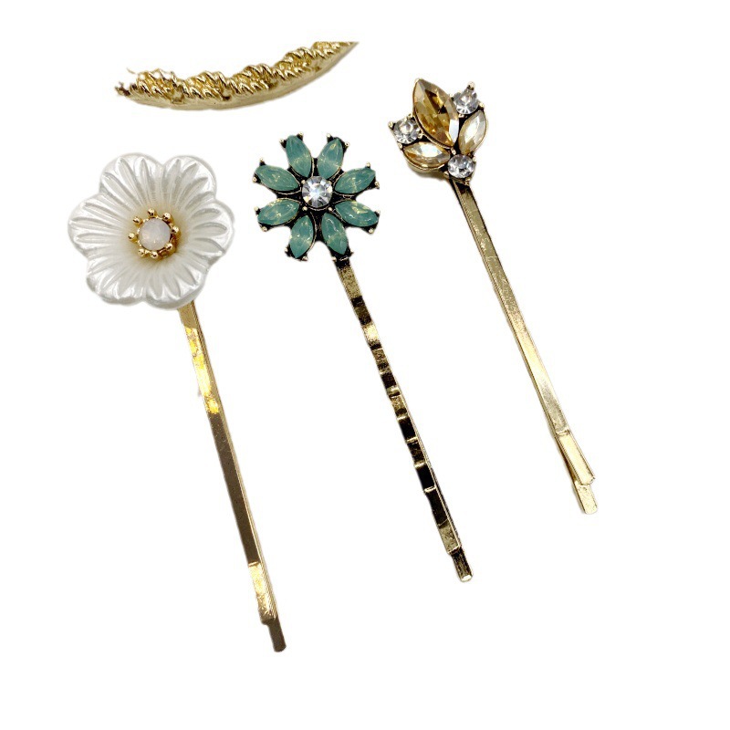 Elegant hårklämma med rhinestone för kvinnor retro accessoar_voghion.com