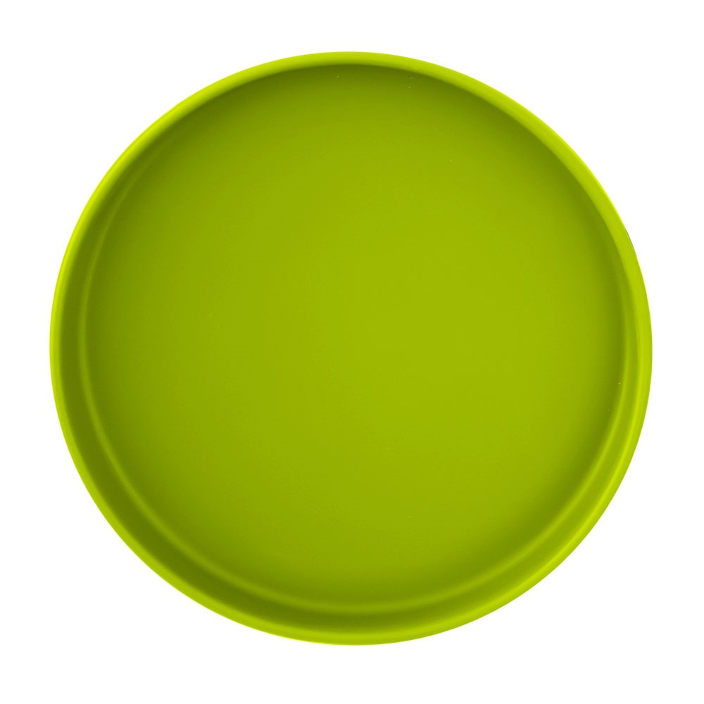 진한 녹색 둥근 접시