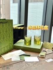 水晶对杯礼盒水晶洋酒杯高颜值轻奢江户切子日式手工雕刻家用礼品