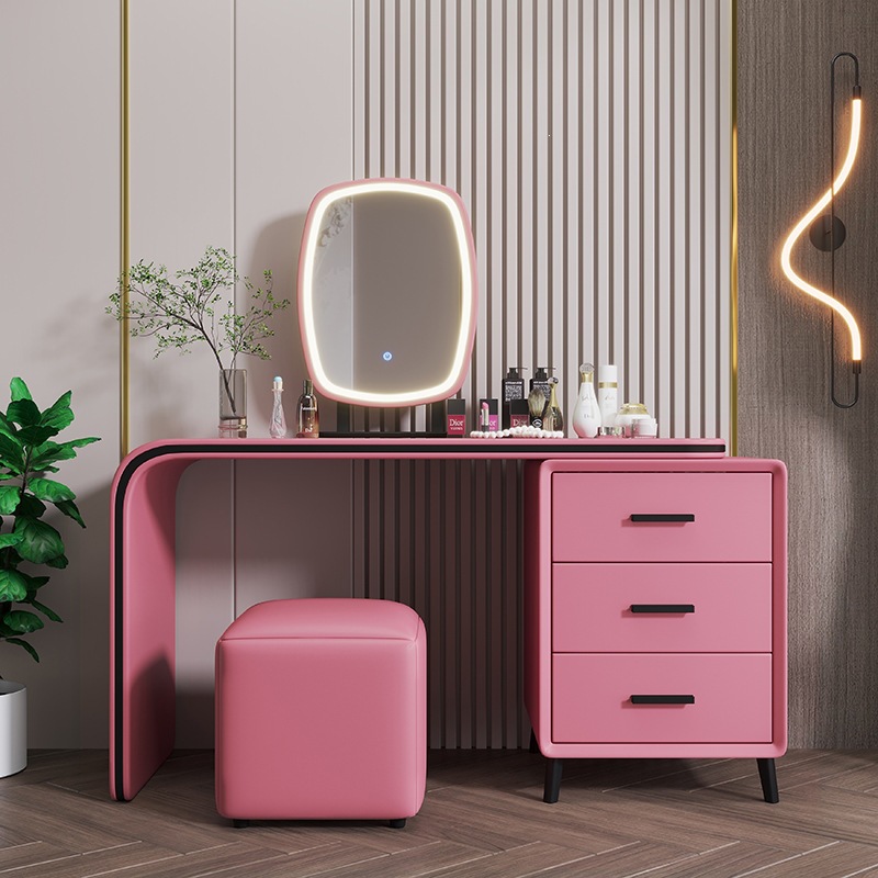 Fábrica directa moderna simple mesa de madera massiva 2026 nuevo dormitorio principal mesa de maquillaje de lujo pequeño almacenamiento