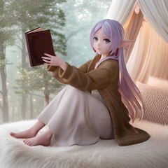 芙莉莲手办居家服景品动漫二次元美少女泡面压模型机箱摆件女礼物
