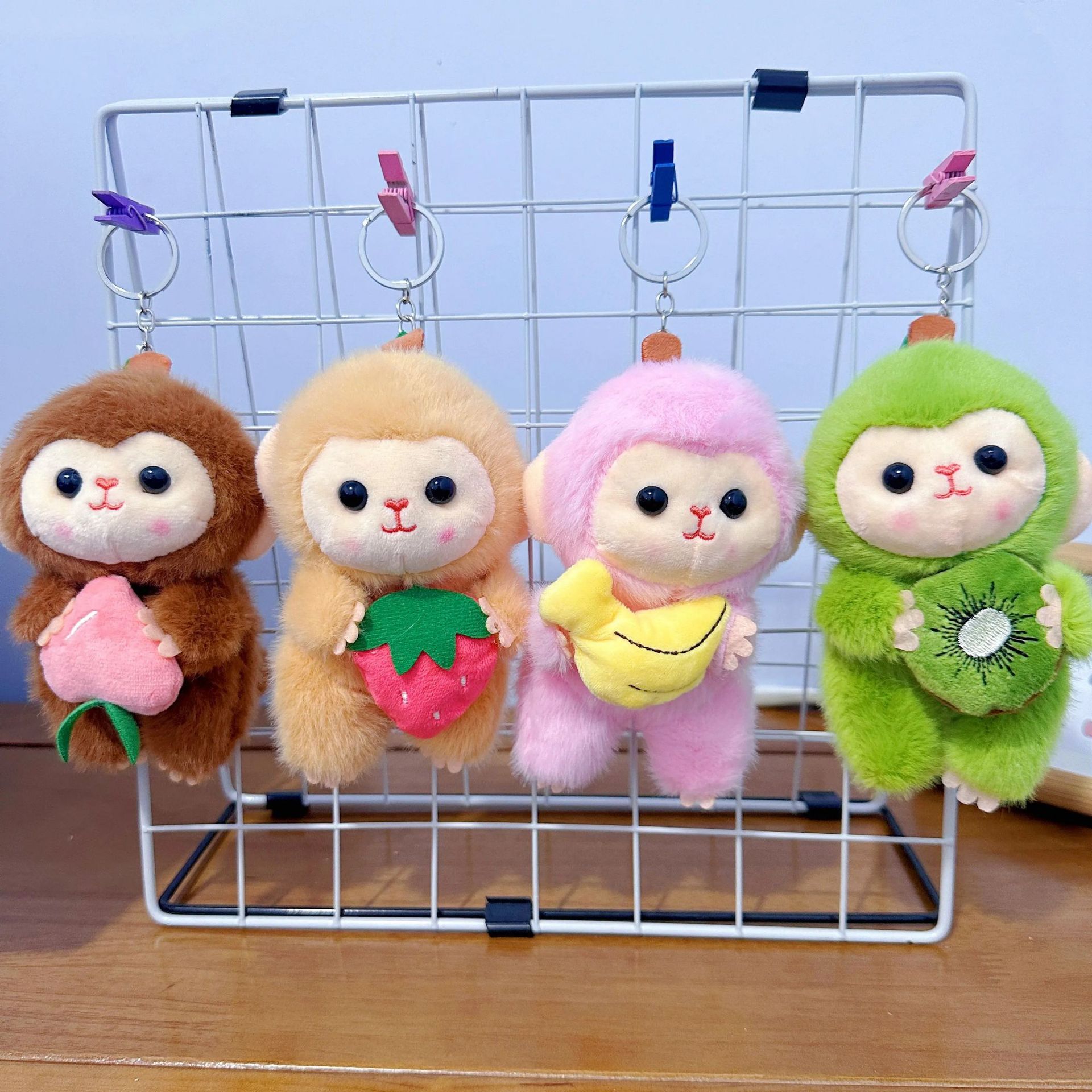 Cuatro pulgadas muñeca de peluche pequeño colgante muñeca llavero muñeca mochila colgante juguete de peluche regalo