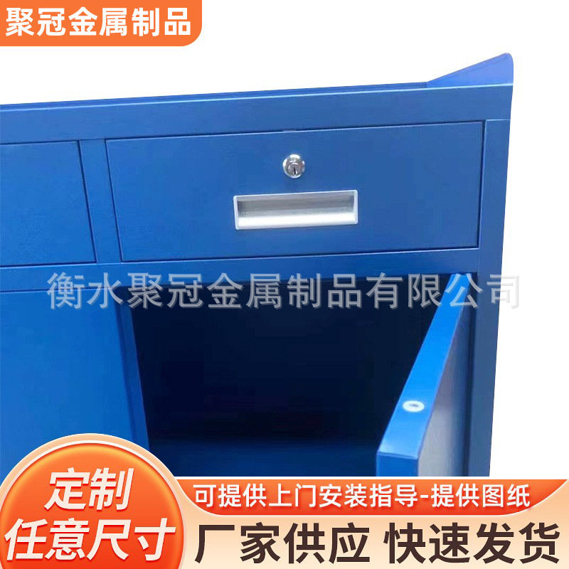车间五金工具柜厂家 钢制重型双开门储物柜 车床铁皮柜零件存储柜