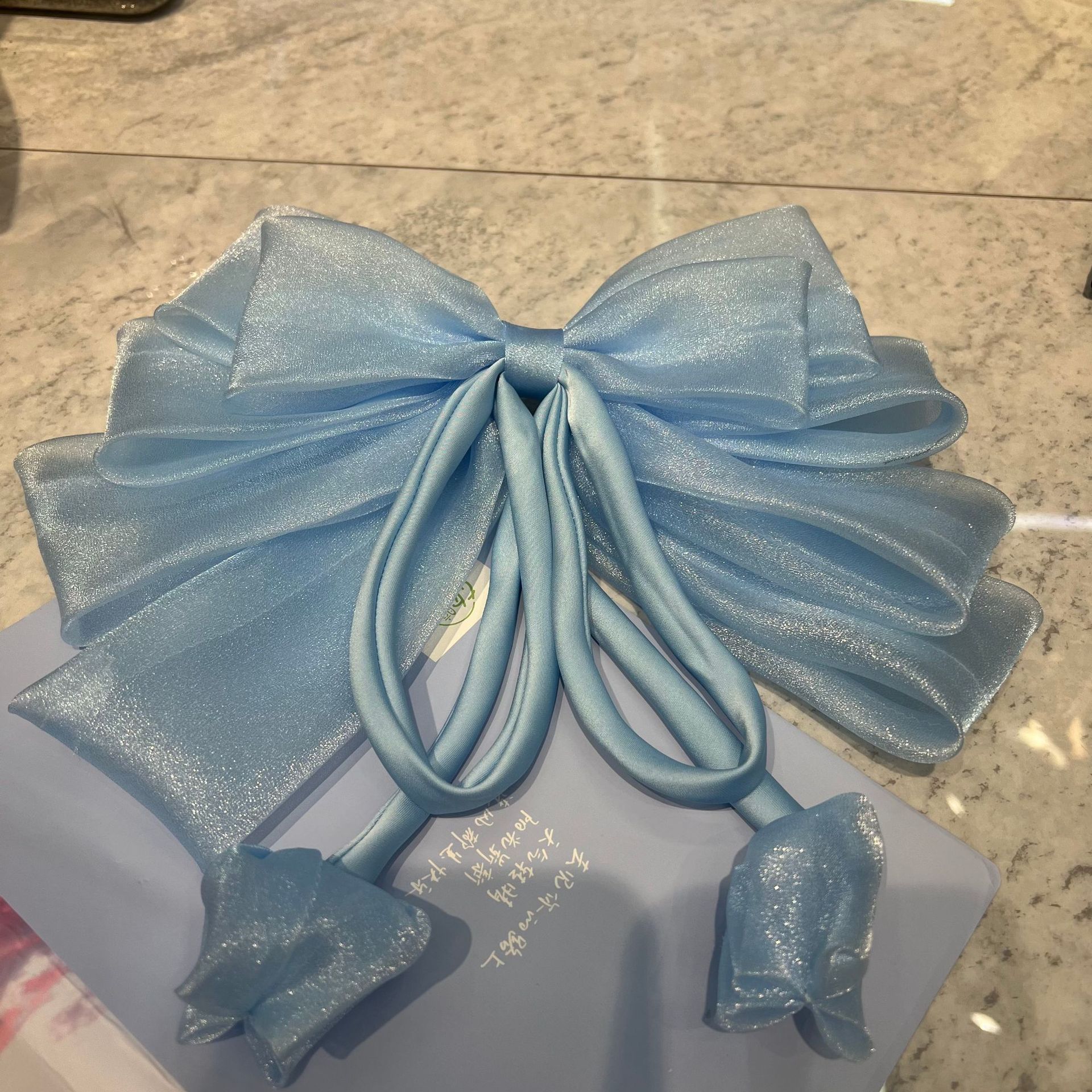 Sweet Bow Large Tulip Pendant Ballet Lace Ribbon Butterfly Spring Clip Girl Princess Hair Accessories