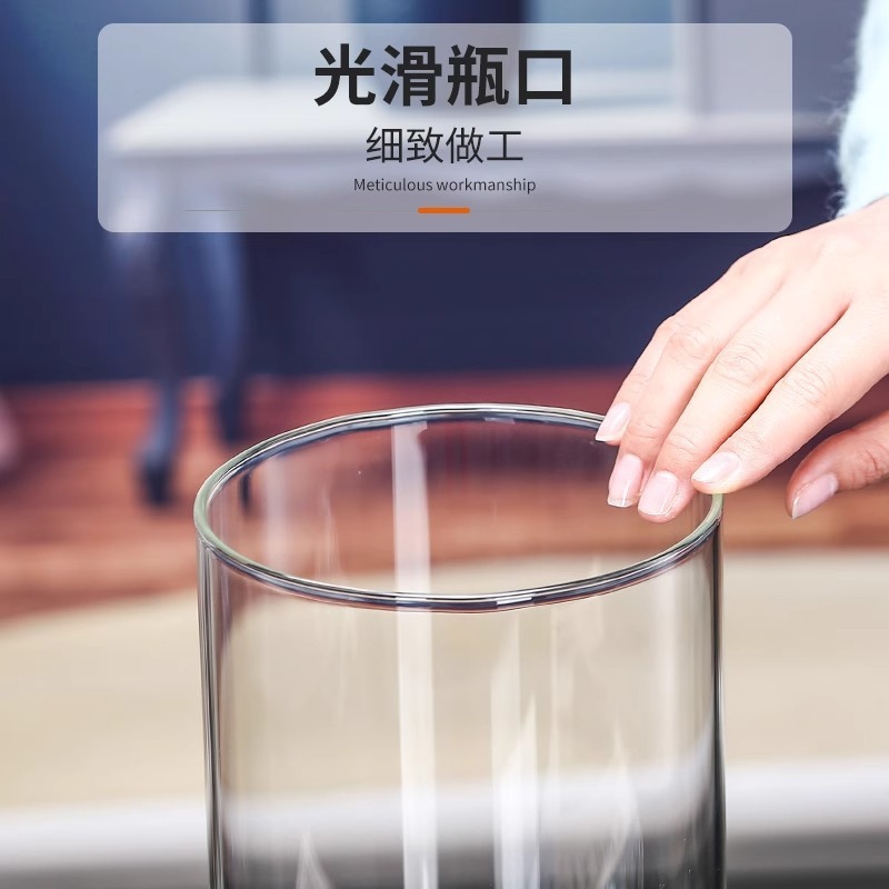 アクリル花瓶、丸い花瓶、透明なストレート風水植物ボトル、エコボトル、シンプルな装飾花器|undefined