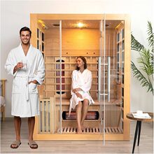 家用商用远红外频谱铁杉木红雪松松木干蒸湿蒸桑拿房安装承建装修