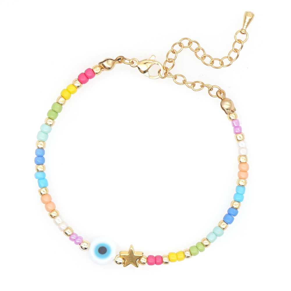 1 Pieza Estilo Simple Estrella Cuenta De Semillas Con Cuentas Unisexo Pulsera display picture 3