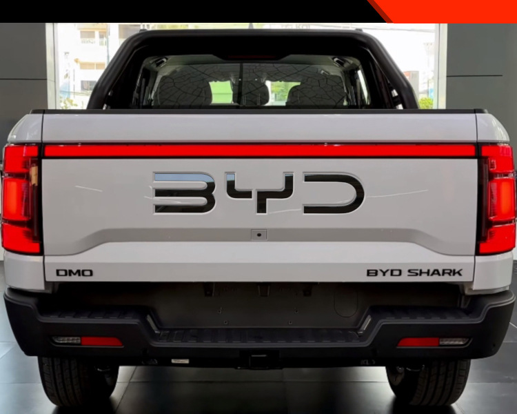 Suitable for Byd Shark 6 Modified Rear Trunk Car Logo Decorative Bright Strip Byd Shark Pickup Car Supplies