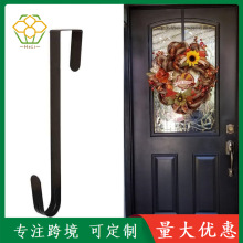 厂家批发喂鸟器挂衣钩子金属门前后花环挂钩  扁铁圣诞挂钩