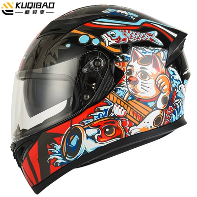 Motosiklet kaskı (dəbilqə) – Safety Gray 3C Certification - lucky-cat-without-bluetooth-m