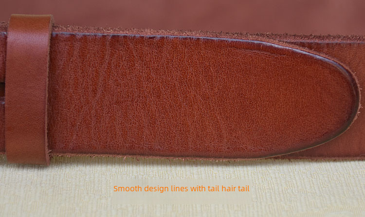 Pure Cowhide Belt Men's Genuine Leather Vintage Casual Cowhide Belt Top Layer Cowhide Pin Buckle Belt Handmade Belt_voghion.com