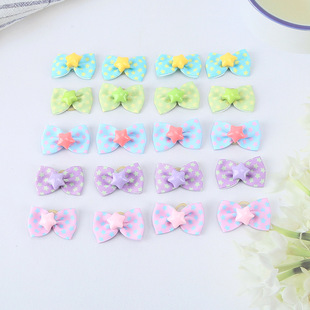 New pet rubber band headdress flower five-pointed star pet supplies dog accessories pet bow jewelry rubber band wholesale