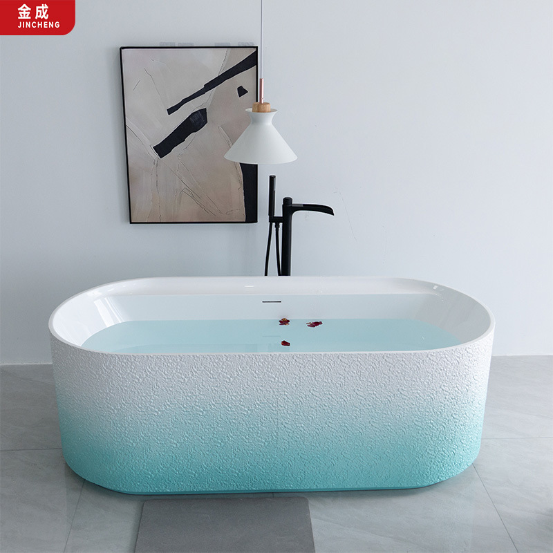 Jincheng Classy Modern Freestanding Bathtub 170cm Is Suitable for Villa Bathroom Space and Has Passed Eu Ce Certification