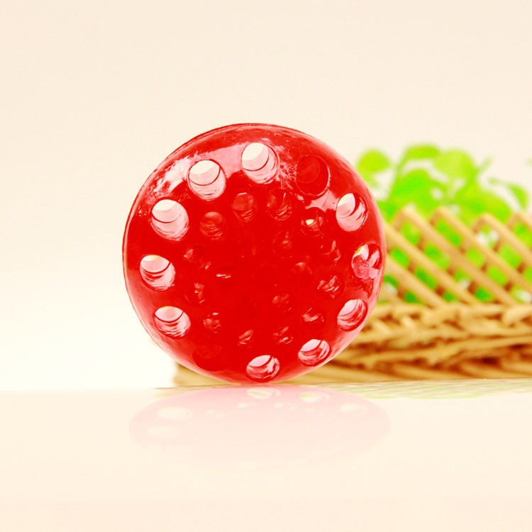 Bola de juguete para perros flash resistente a la mordedura de perro de agujero de panal de alta elasticidad Bola de mordedura de perro CE ROHS juguete para mascotas