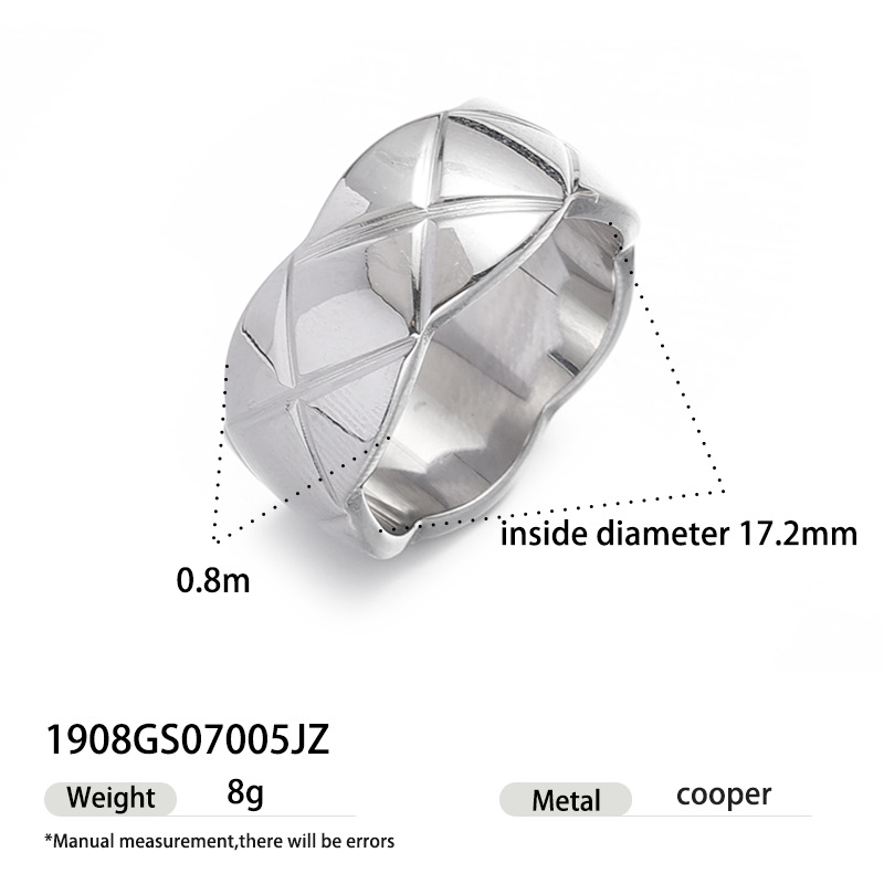 Anillo de oro de acero inoxidable de alta calidad, anillo de acero de titanio no se desvanece, joyas de mujer