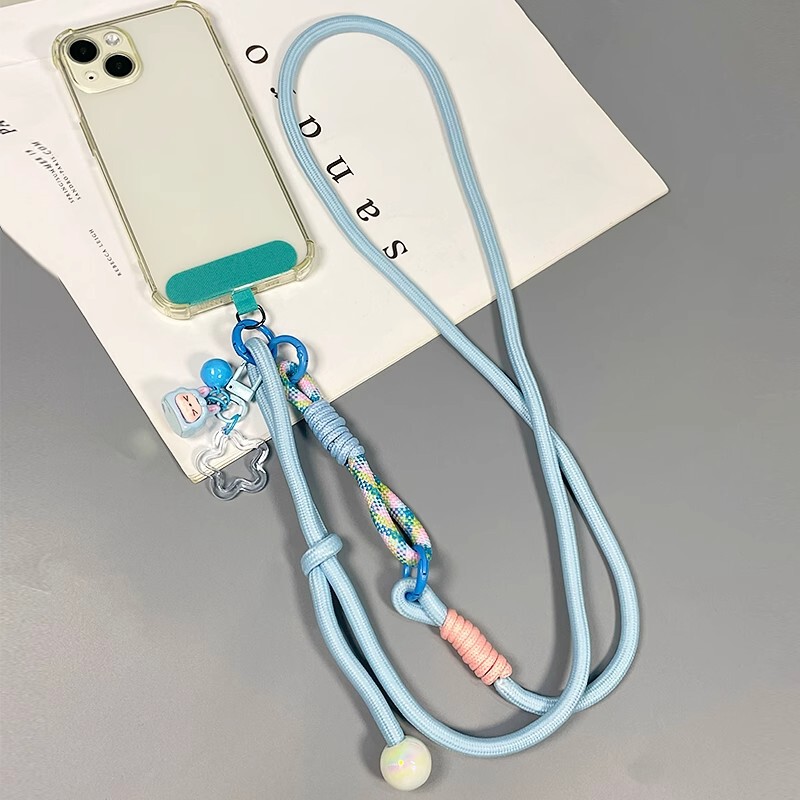 クロスボーダークロスボディスプライシング携帯電話ストラップ多機能ワンロープ三目的編組ストラップ漫画ペンダント屋外落下防止|undefined