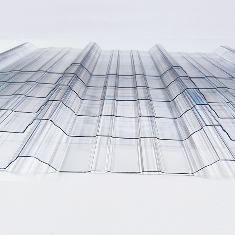840型角浪板隔音温室大棚车棚雨棚屋顶顶棚阳光棚pc透明采光瓦