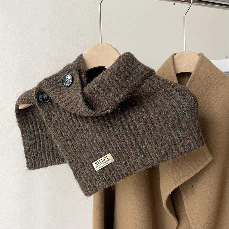 Otoño y invierno nuevo tipo de botón chaqueta de cuello de mujer estilo coreano de color sólido caliente a prueba de frío chaqueta de cuello alto chaqueta de tejido