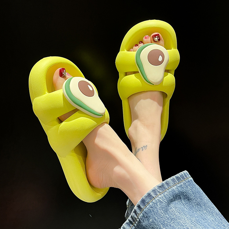 Summer New Thick-soled Double-strap Sandals for Women Indoor Home Bathroom Non-slip Outer Wear Soft Sole Fruit Slippers Summer New Thick-soled Double-strap Sandals for Women Indoor Home Bathroom Non-slip Outer Wear Soft Sole Fruit Slippers