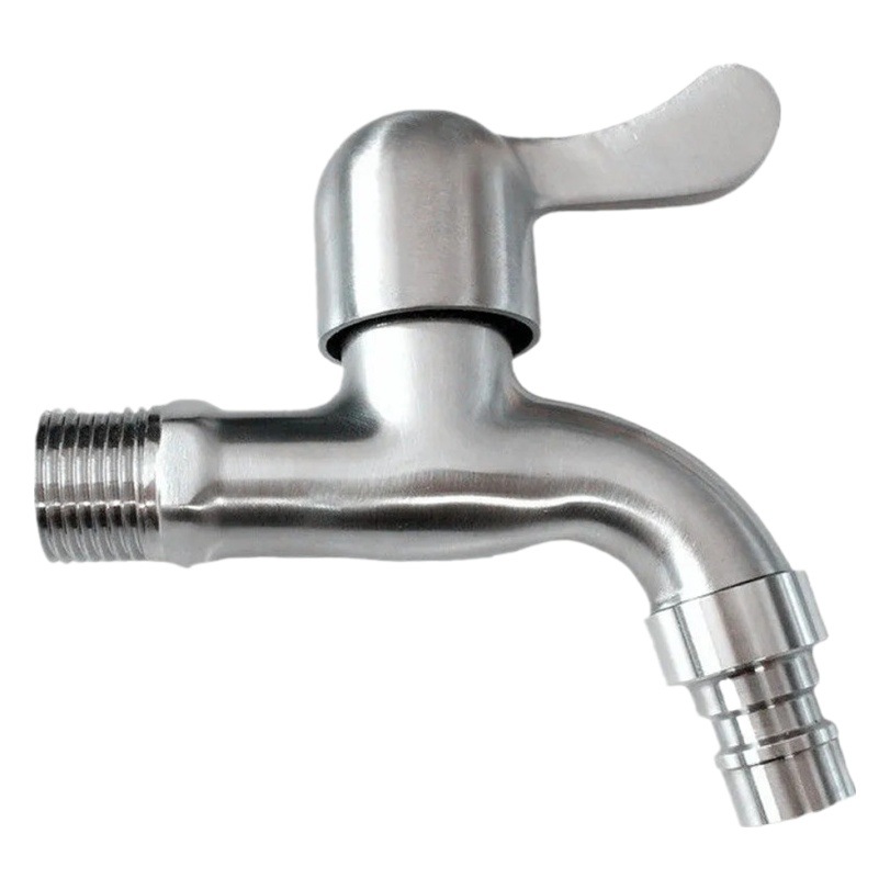 304 stainless steel faucet washing machine faucet household thickened and lengthened faucet connector 4 points quick opening single Cold Faucet