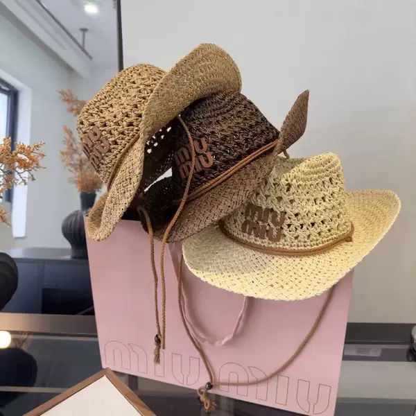 Three-Label Lettered Style Export Western Cowboy Hat, Handmade Straw Hat, Unisex Formal Hat, Beach Vacation Hat, Sun Hat