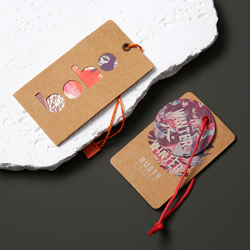 源头厂家牛皮纸复古服装吊牌定制创意设计logo个性化服装吊牌定制