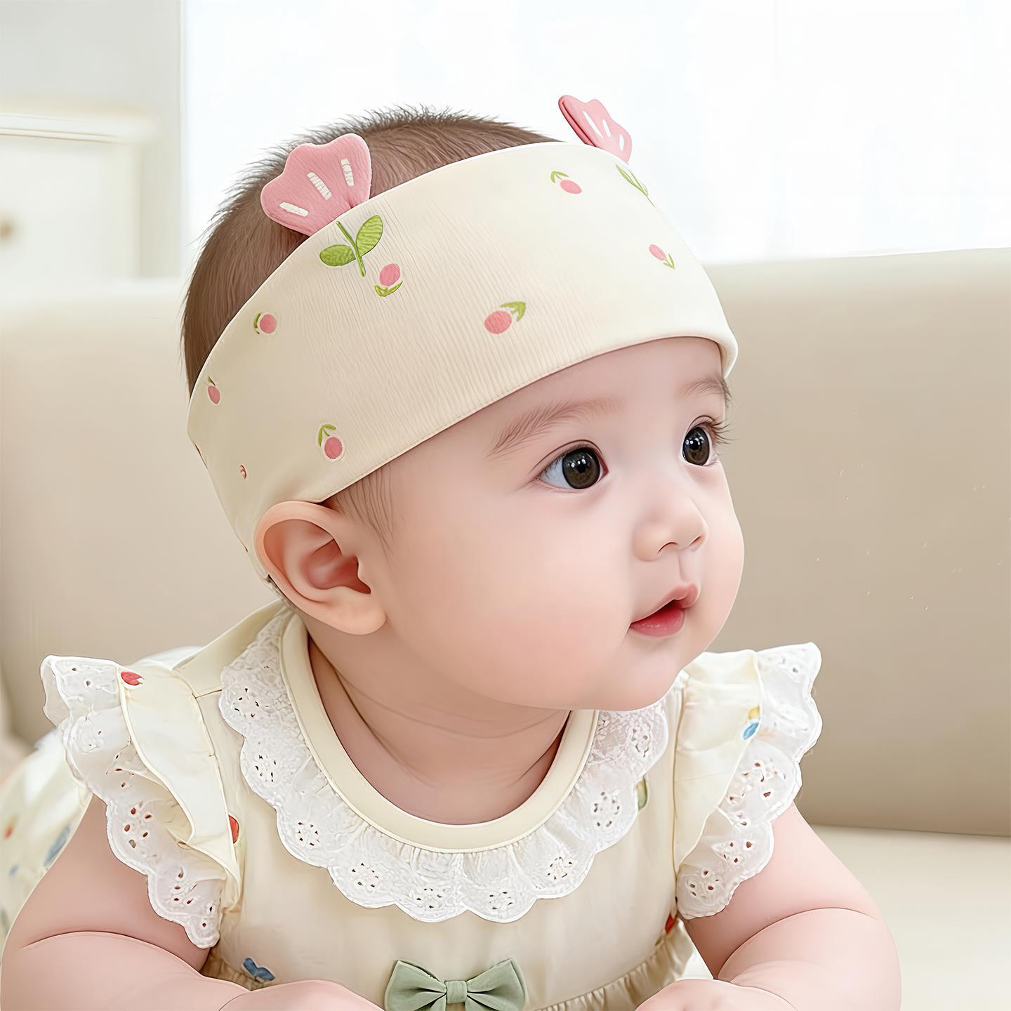 Newborn Hat Summer Thin Fontanelle Door Air Conditioner Home Hat Female Infant Small Month Old Empty Top Tire Cap_voghion.com