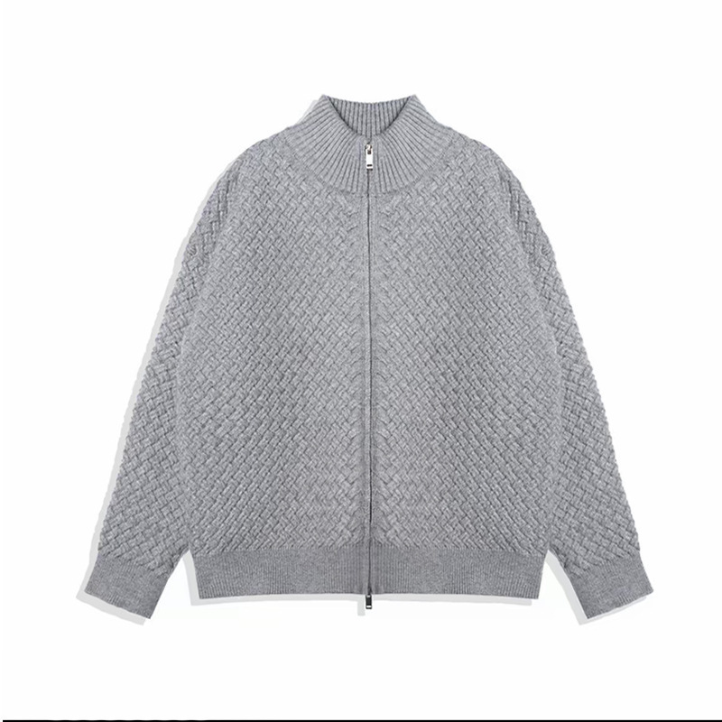 2025 primavera y otoño con collar cremallera cardigan de hombre chaqueta casual suelta comercio exterior transfronterizo explosión