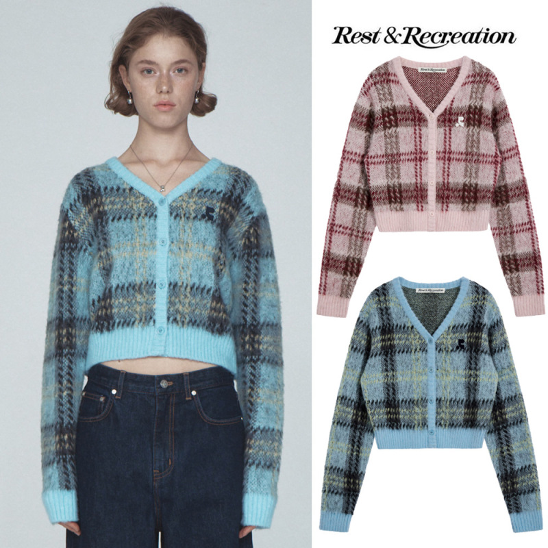 Korean Trendy Brand Rrest New Spring and Autumn Fleece-Lined Plaid Cardigan Sweater Jacket for Petite Sizes Korean Trendy Brand Rrest New Spring and Autumn Fleece-Lined Plaid Cardigan Sweater Jacket for Petite Sizes