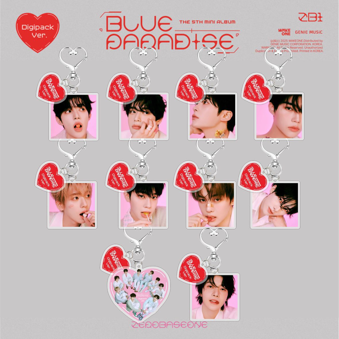 25th Anniversary Korean Boy Group ZB1 New Acrylic Keychain Bag Hook Accessory Decor Star Merchandise