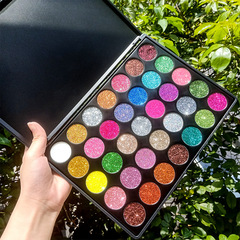 ins超火35色亮片舞台妝兒童眼影盤表演出超閃亮晶晶珠光專用閃粉