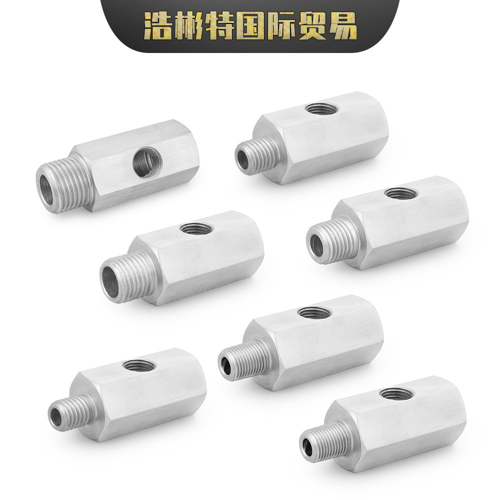 Car Modification Universal Parts Oil Pressure Sensor Connector Three-Way with 1/8" Npt Stainless Steel Turbocharger