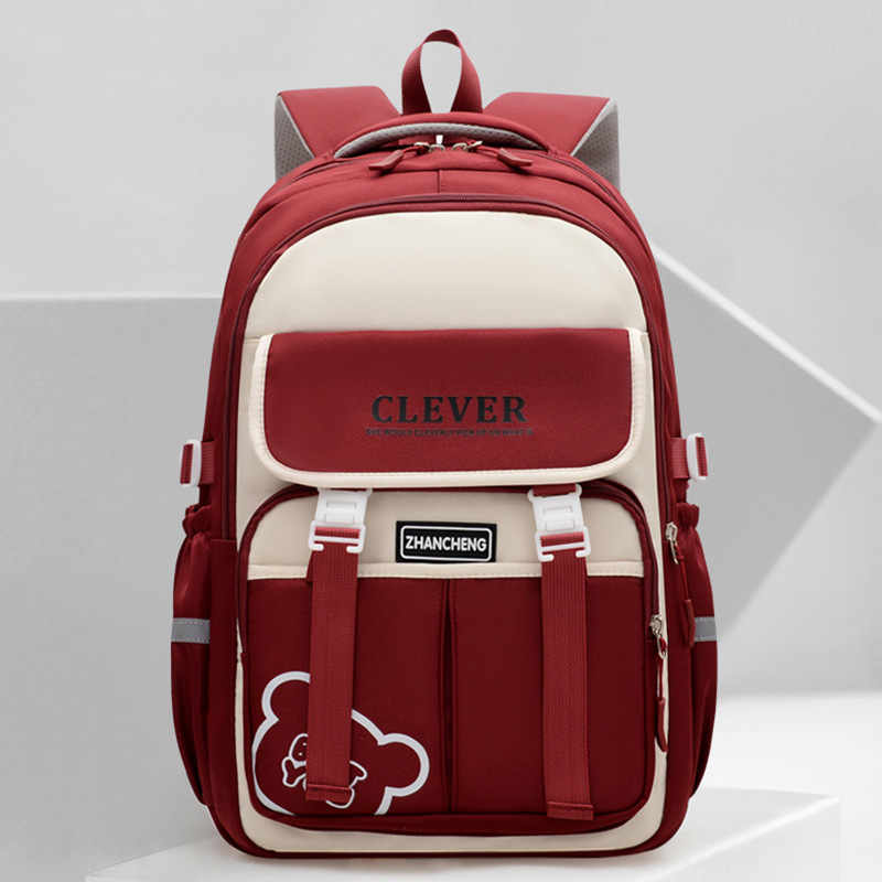 Mochila escolar transfronteriza, mochila de hombro de gran capacidad para niñas, nueva mochila para niños de grado 45 o 56