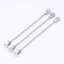 厂家定制不锈钢珠链时尚衣服吊牌配饰珠链子定做电镀银色钥匙珠链