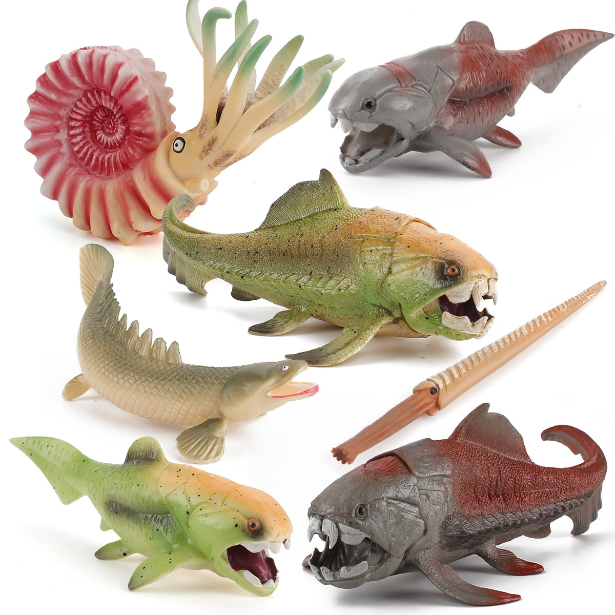 Simulación océano antiguo modelo biológico pescado de Deng loro tornillo crisantemo piedra decoración juguete transfronterizo Amazon