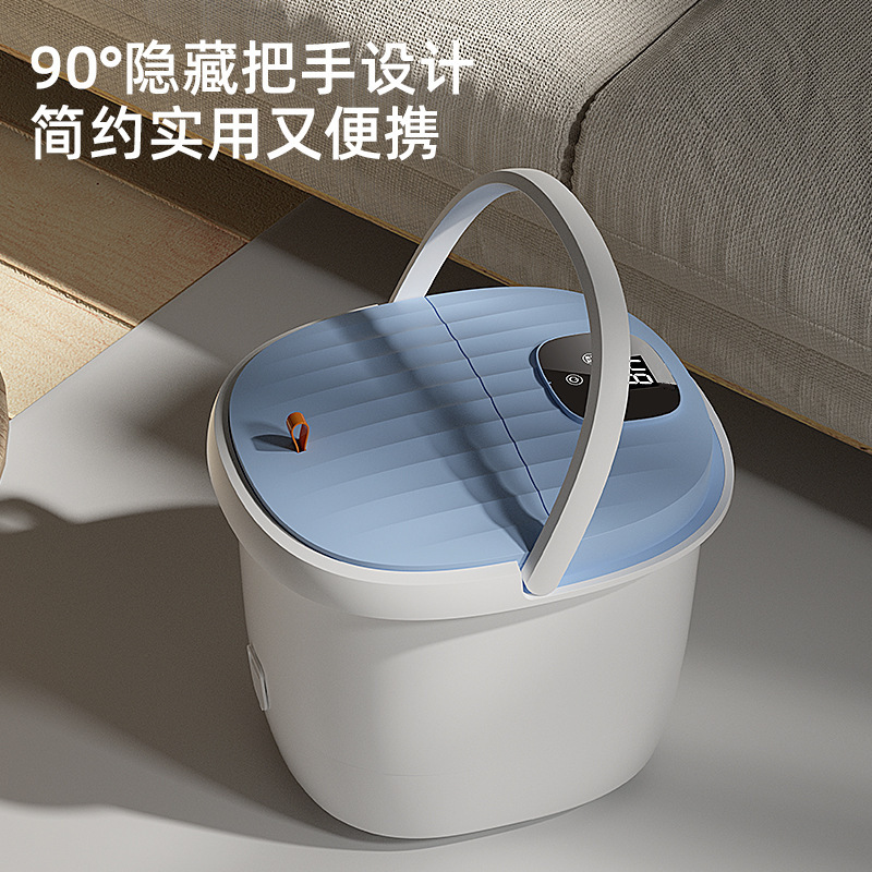 足浴槽折り畳み携帯加熱恒温全自動電動マッサージ家庭用足桶|undefined