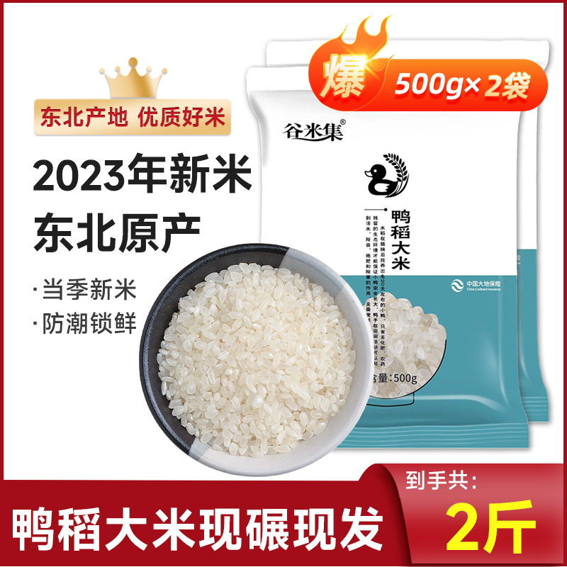 동북둥근오리쌀 - 1.0kg - 향이 좋고 밥이나 죽으로 먹을 수 있음