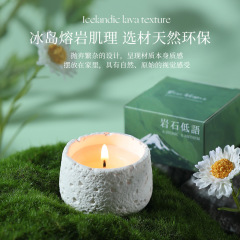 ロックアロマキャンドル石膏カップ卸売屋内長期持続ディフューザー植物大豆ワックスエッセンシャルオイルフレグランスキャンドル装飾品