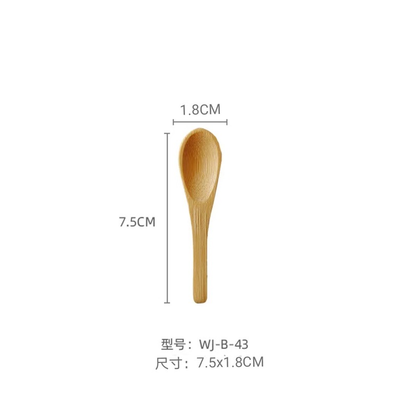 和風木製スプーン カスタムロゴ入り ミニ木製スプーン 無塗装 環境に優しい竹製スプーン 小さな薬用スプーン ハチミツスプーン 調味料スプーン 卸売|undefined
