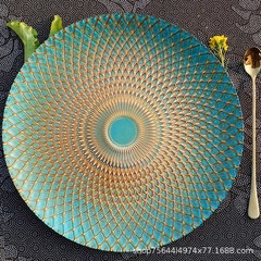 ヨーロッパ風の大きいサイズの水晶ガラスの果物の皿のお菓子の皿の緑色のパイナップルの皿の客間のキャンディーの皿の円形の平たい皿