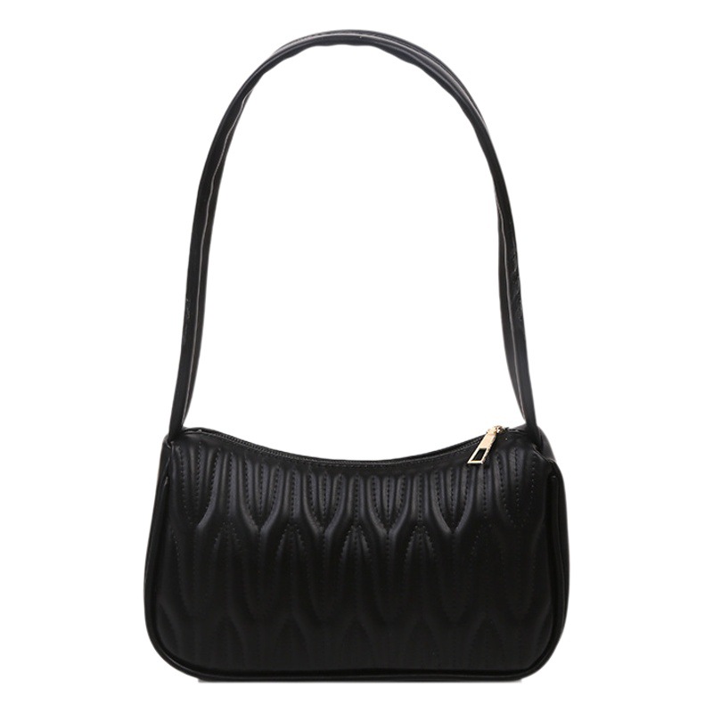 Bolsos de nicho francés para mujer 2024 verano nuevo estilo moda de moda bolso cuadrado pequeño de un solo hombro textura plisada bolso de axila portátil