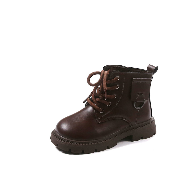 Botas Martin estilo británico para niños, moda otoño 2024, para niñas, suela blanda de cuero para niños, botas individuales_voghion.com