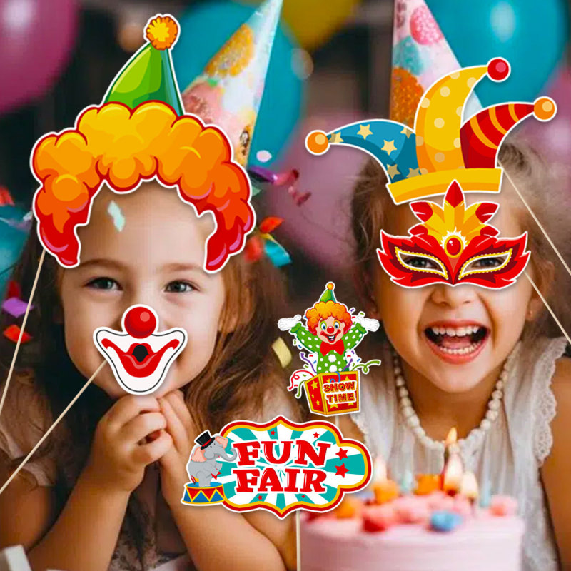 跨境 嘉年华派对装饰 马戏团生日派对搞笑拍照道具游乐园拍照用品|undefined